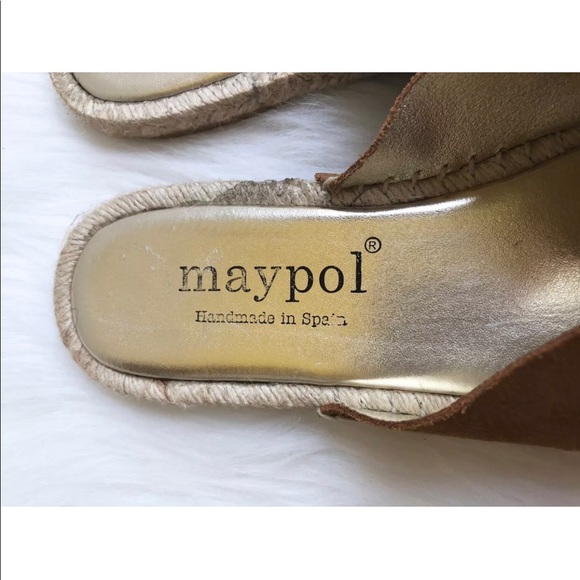 Maypol ‘Mixto’ Tan Suede Espadrille Slides - Picture 5 of 8